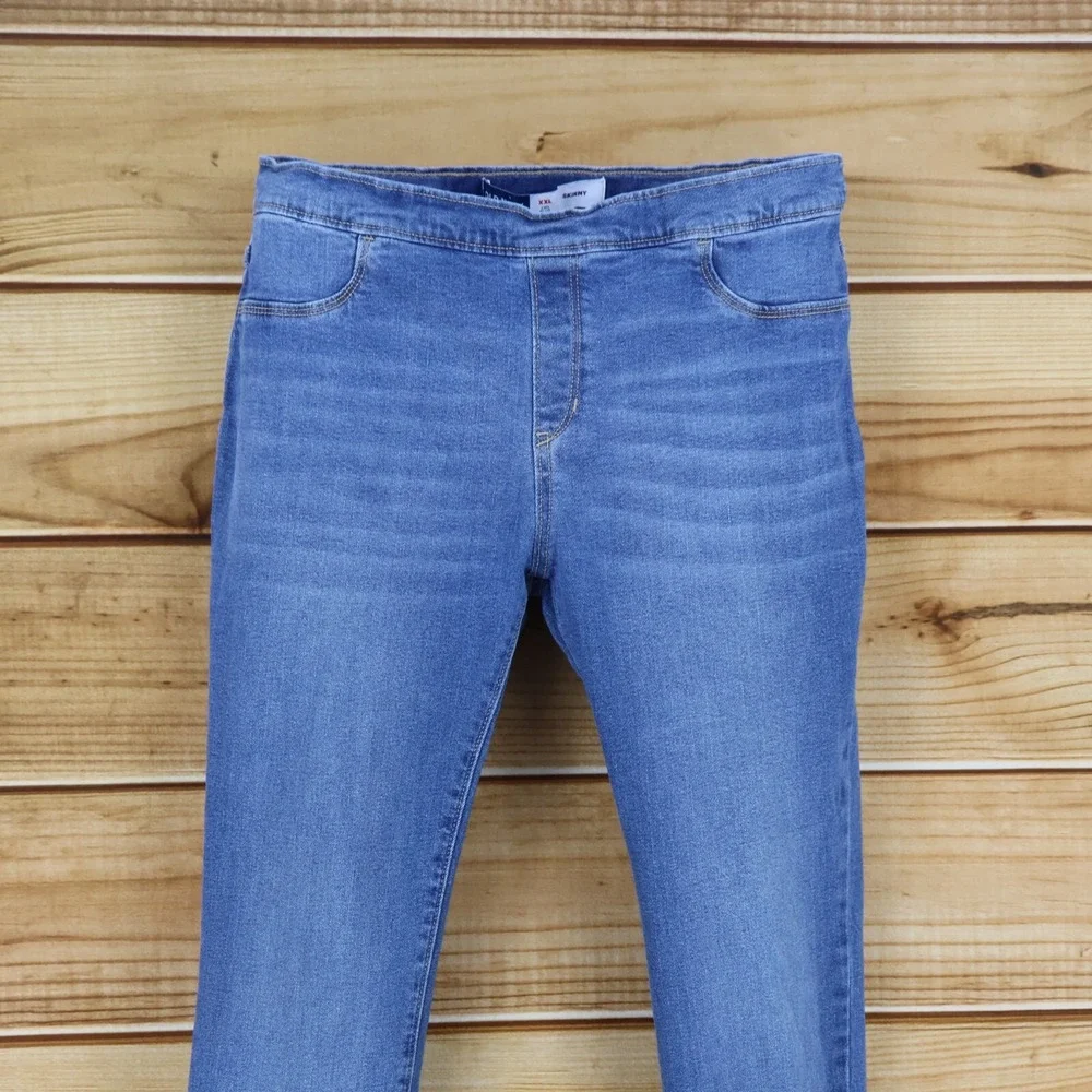 Old Navy Skinny Jeans Girls Size XXL (18) Blue Medium Wash Denim Stretch Pull-On
